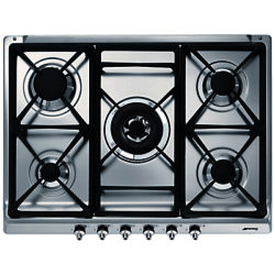 Smeg SE70SGH-5 Gas Hob, Stainless Steel